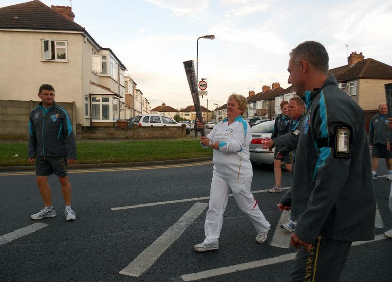 Carrying Olympic Torch